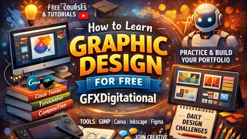 how to learn graphic design for free gfxdigitational